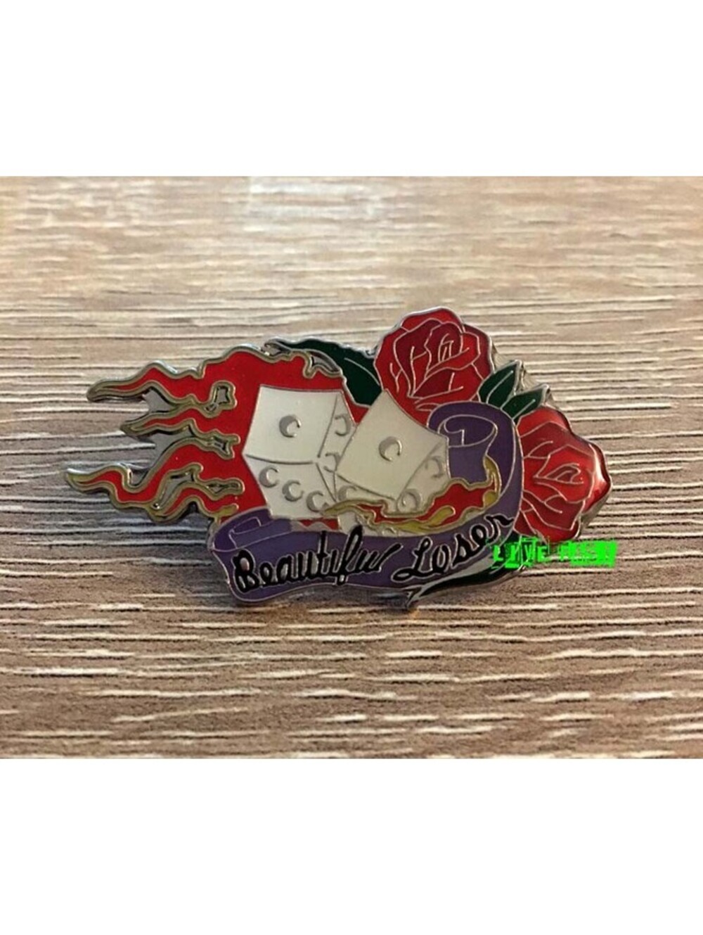 BEAUTIFUL LOSER ENAMEL LAPEL PIN lady biker pin female motorcycle rider jacket